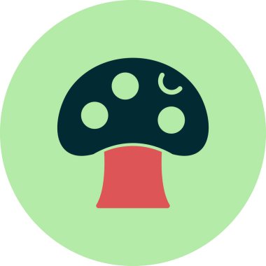 mantar resim simgesi, vektör illüstrasyonu