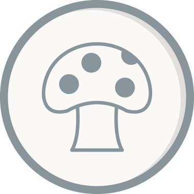 mantar resim simgesi, vektör illüstrasyonu