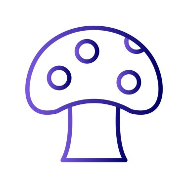 mantar resim simgesi, vektör illüstrasyonu