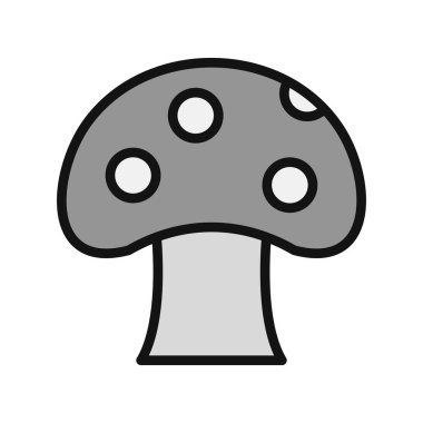 mantar resim simgesi, vektör illüstrasyonu