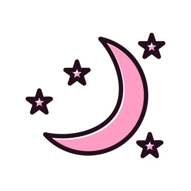 Gece simgesi, vektör çizimi