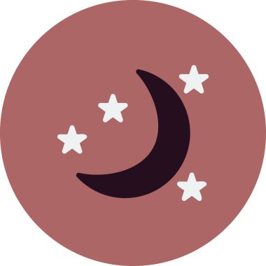 Gece simgesi, vektör çizimi