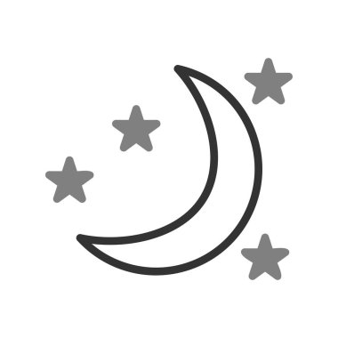 Gece simgesi, vektör çizimi