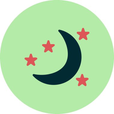 Gece simgesi, vektör çizimi