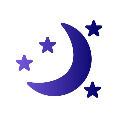 Gece simgesi, vektör çizimi