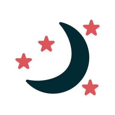 Gece simgesi, vektör çizimi