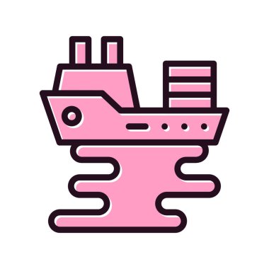 Petrol sızıntısı simgesi, vektör illüstrasyonu