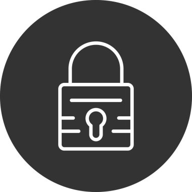 asma kilit ikon vektör çizimi