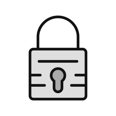 asma kilit ikon vektör çizimi