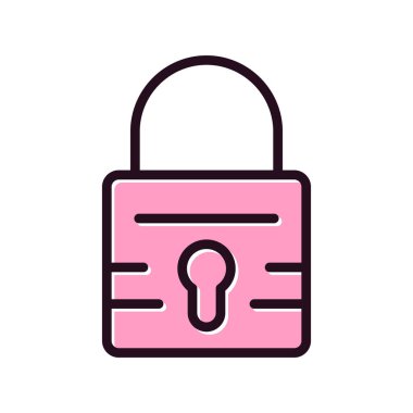 asma kilit ikon vektör çizimi