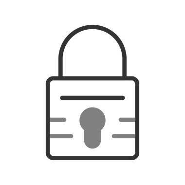 asma kilit ikon vektör çizimi