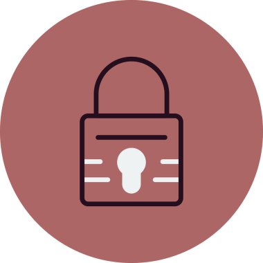 asma kilit ikon vektör çizimi