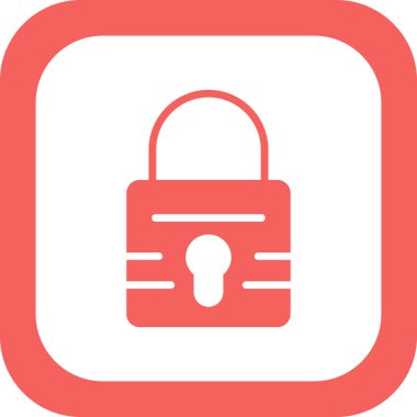 asma kilit ikon vektör çizimi