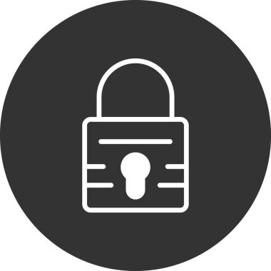 asma kilit ikon vektör çizimi