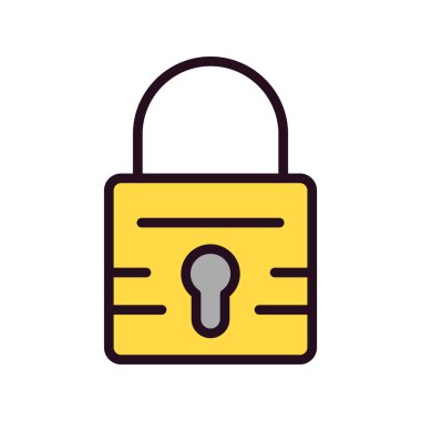 asma kilit ikon vektör çizimi