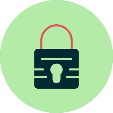 asma kilit ikon vektör çizimi