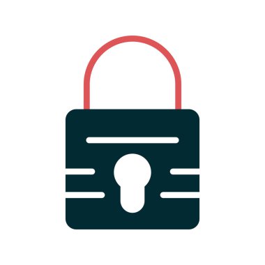 asma kilit ikon vektör çizimi