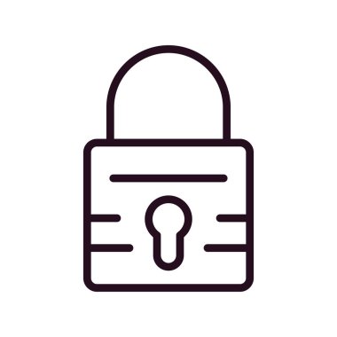 asma kilit ikon vektör çizimi