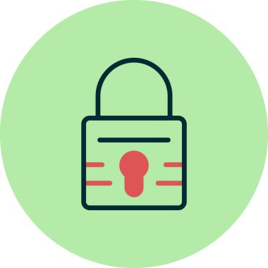 asma kilit ikon vektör çizimi