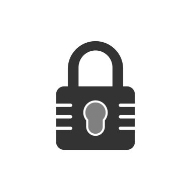 asma kilit ikon vektör çizimi