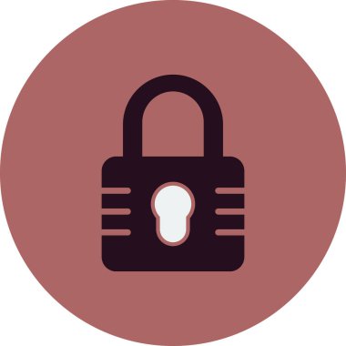 asma kilit ikon vektör çizimi