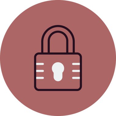 asma kilit ikon vektör çizimi