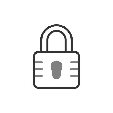 asma kilit ikon vektör çizimi