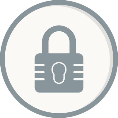 asma kilit ikon vektör çizimi