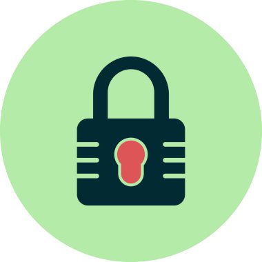 asma kilit ikon vektör çizimi