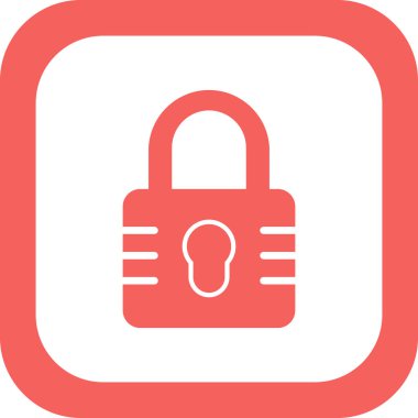 asma kilit ikon vektör çizimi