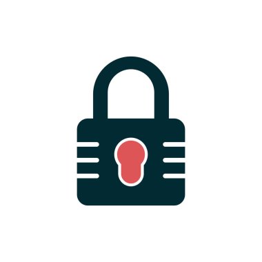 asma kilit ikon vektör çizimi