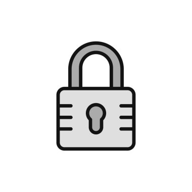 asma kilit ikon vektör çizimi