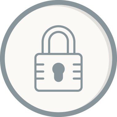 asma kilit ikon vektör çizimi