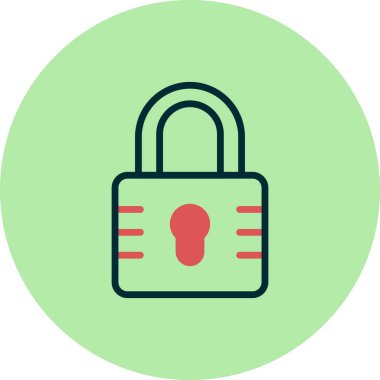 asma kilit ikon vektör çizimi