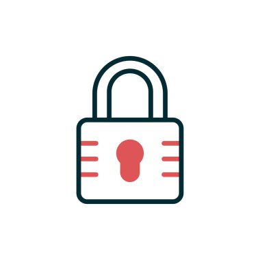 asma kilit ikon vektör çizimi