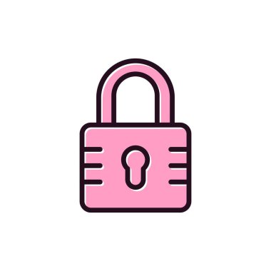 asma kilit ikon vektör çizimi