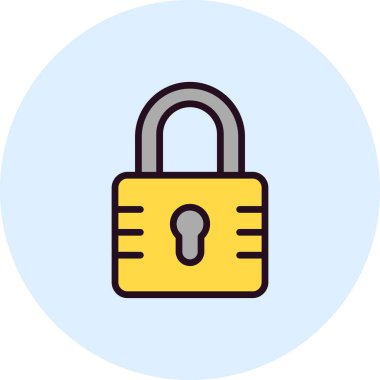 asma kilit ikon vektör çizimi