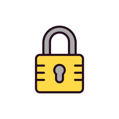 asma kilit ikon vektör çizimi