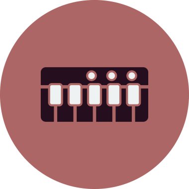 piyano enstrümanı vektör illüstrasyonu