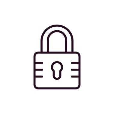 asma kilit ikon vektör çizimi