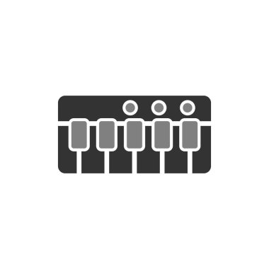 piyano enstrümanı vektör illüstrasyonu