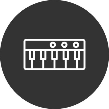 piyano enstrümanı vektör illüstrasyonu