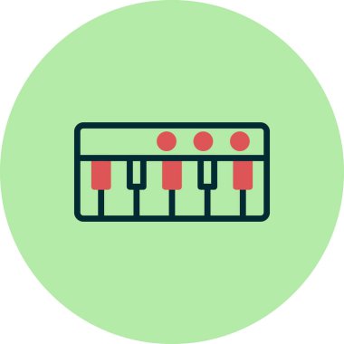 piyano enstrümanı vektör illüstrasyonu