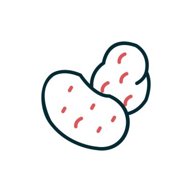 Patates vektör simgesi basit tasarım çizimi