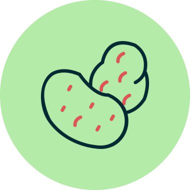 Patates vektör simgesi basit tasarım çizimi