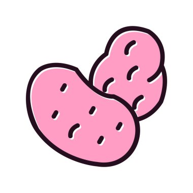 Patates vektör simgesi basit tasarım çizimi