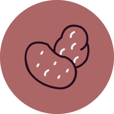 Patates vektör simgesi basit tasarım çizimi