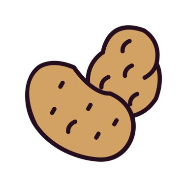 Patates vektör simgesi basit tasarım çizimi