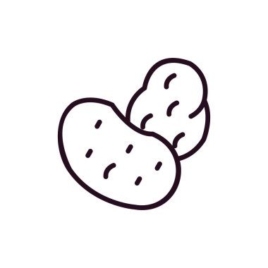 Patates vektör simgesi basit tasarım çizimi