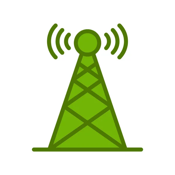 Broadcast Antenna Icon Vector Illustration — Stockvektor